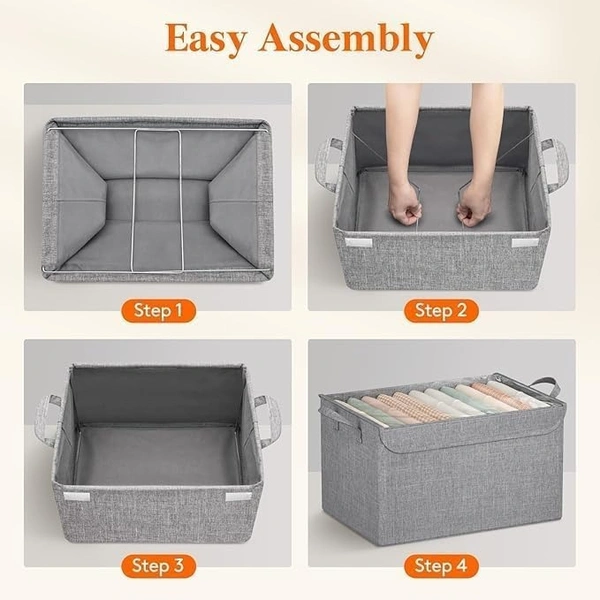 26L STORAGE WITH LID, 26L Storage Bag with Lid | Large Wardrobe Organizer for Clothes, Blankets & Household Storage(2555)