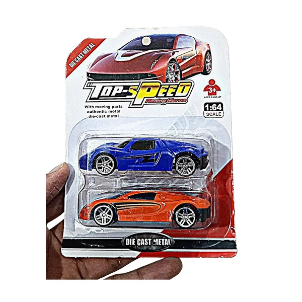 2PCS METAL CAR TOP SPEED, op Speed Die Cast Metal Car for Kids, Pack of 2 (Multicolor)   (1175)     - Pack of 2