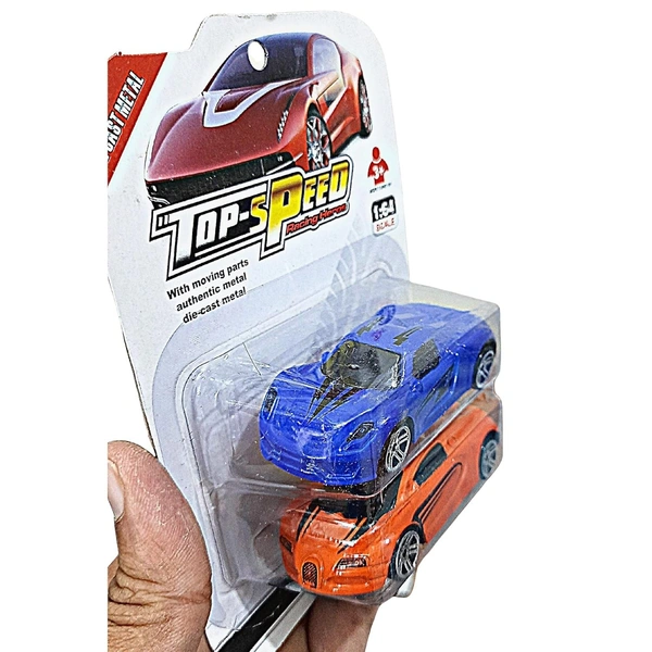 2PCS METAL CAR TOP SPEED, op Speed Die Cast Metal Car for Kids, Pack of 2 (Multicolor)   (1175)     - Pack of 2