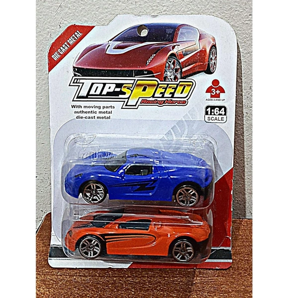 2PCS METAL CAR TOP SPEED, op Speed Die Cast Metal Car for Kids, Pack of 2 (Multicolor)   (1175)     - Pack of 2
