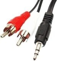 2RC CABLE, 3.5mm Stereo Male to 2 RCA Male Audio Cable | Aux to RCA Adapter for Home Theater, TV, Speakers, Amplifier & Stereo Receiver | High-Quality Sound Transmission(651)