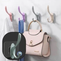 3PCS HEAVY WALL HOOK 2IN1 1 Pcs Self Adhesive Heavy Duty Waterproof Big Hook For Wall no Drill Hook 3 (104)