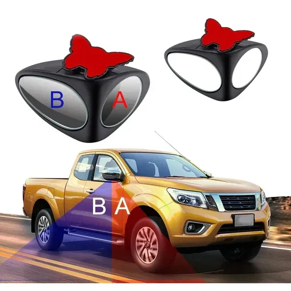 2IN1 360D BLIND MIRROR,2 in 1 Car Blind Spot Mirror 360 Rotation Adjustable HD Glass   (2371)    