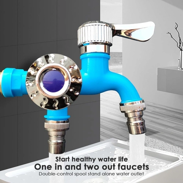 2IN1 WATER TAP FAUCET, 2 in 1 Water Tap | Multi-Functional Dual Outlet Water Faucet for Kitchen, Bathroom & Garden(2551)