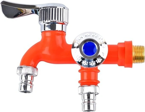 2IN1 WATER TAP FAUCET, 2 in 1 Water Tap | Multi-Functional Dual Outlet Water Faucet for Kitchen, Bathroom & Garden(2551)