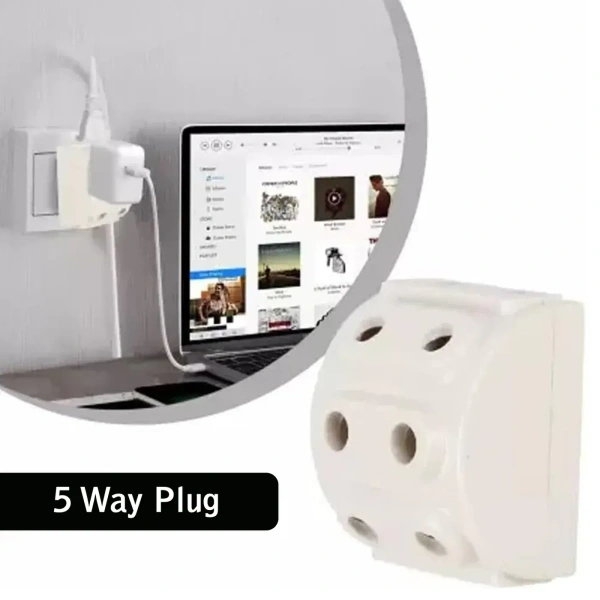 5WAY PLUG SOCKET - "5-Way 2 Pin Multi-Plug Socket, Ideal for Domestic for Safe & Easy Operation" (1989)