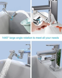 FAUCET HEAD EXTENDER, Faucet Head Extender – Adjustable & 360° Rotating Nozzle (1801)