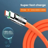 3IN1 CHARGING CABLE ORANGE (1809) - Blaze Orange