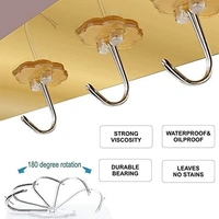6IN1 MAGIC HOOK STICKER HEAVY QUALITY Self Adhesive Wall Hook/Hanger 6 Steel Hooks with PVC Strip (Clear) for Home, Kitchen, Bedroom, Bathroom, Keys Holder, Towel, Bag - No Drilling Required (Pack of 1) (1008)