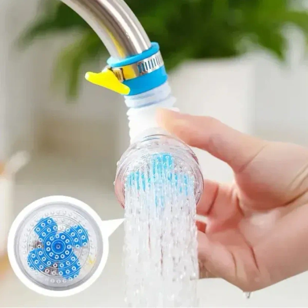 360 PVC FAUCET LONG, 360° Rotating Water-Saving Faucet Nozzle with Filter (1 Pc)(2194)