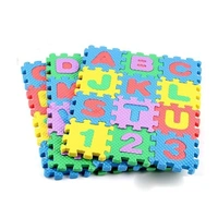 EVA MATE, 36 Pcs Big Size Eva Puzzle Foam Mat for Kids, Interlocking Learning Alphabet and Number Mat for Kids - Multicolor (2316) 