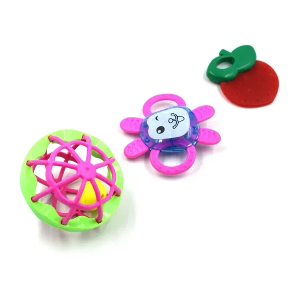 3PCS RATTLES BABY TOY,  3Pc Rattles Baby Toy and game for kids and babies for playing and enjoying purposes.(2126)