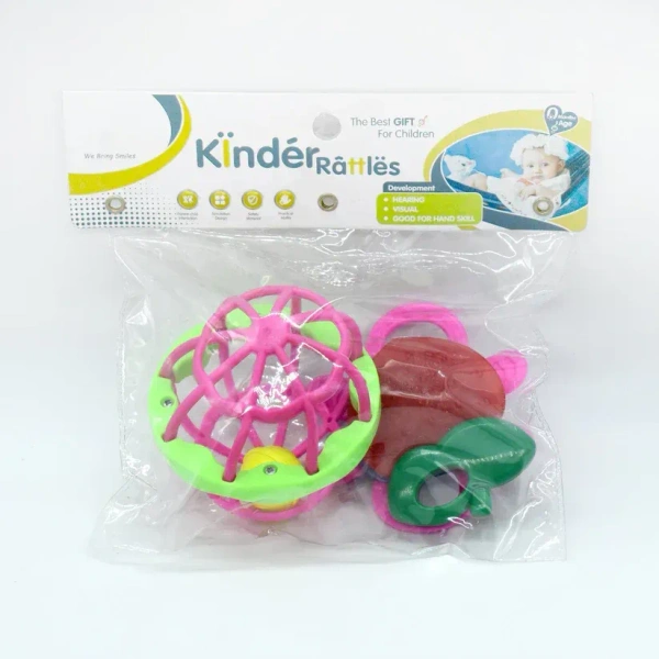 3PCS RATTLES BABY TOY,  3Pc Rattles Baby Toy and game for kids and babies for playing and enjoying purposes.(2126)