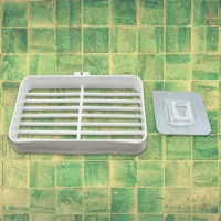SOAP DISH HOLDER Bathroom & Kitchen Soap Holder: Self-Adhesive (Plastic Box) (1938)
