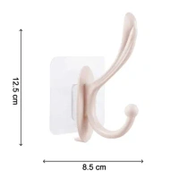 3PCS HEAVY WALL HOOK 2IN1 1 Pcs Self Adhesive Heavy Duty Waterproof Big Hook For Wall no Drill Hook 3 (104)