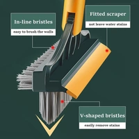 3 IN1 BATHROOM BRUSH WIPER, 3 in 1 Bathroom Cleaning Brush with Wiper | 120° Rotating Floor Scrub Brush with Long Handle for Tiles, Walls & Bathtub(1202)