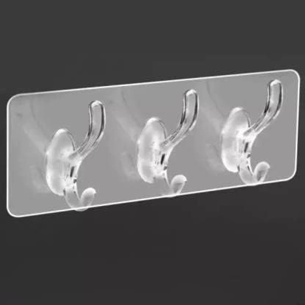 3IN1 TRANSPERT HOOK,  3-in-1 Transparent Hook – Versatile, Strong, and Reusable (2160)