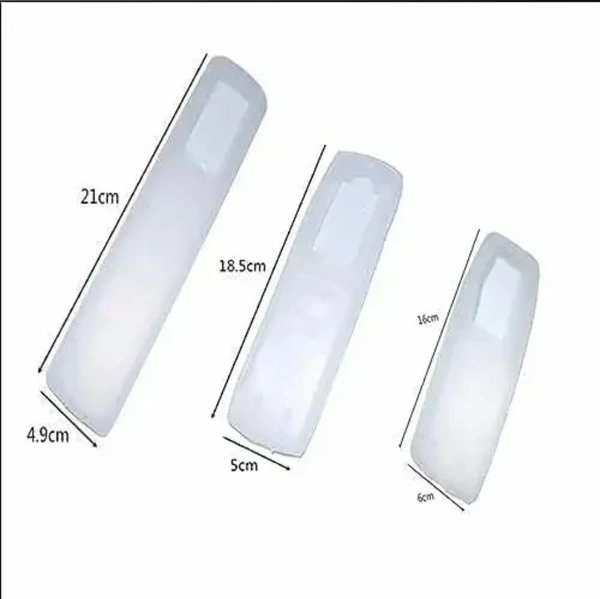 SILICON REMOTE COVER, 3 Pcs Stretchable Silicone Remote Cover Set | Transparent Dustproof & Waterproof Protective Case for TV, AC & Setup Box Remotes(2051)