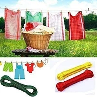 CLOTH ROPE 30FT WASHING LINE BEST QUALITY | Multicolor | Hanging Rope for Both Indoor and Outdoor Purpose |RANDOM COLOUR (1572)