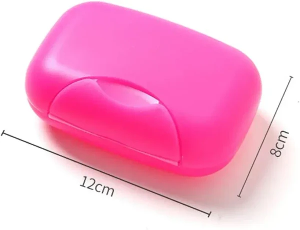 TRAVEL SOAP BOX PLASTIC SOAP BOX WITH COVER WATERPROOF LEAKPROOF SOAP DISH FOR BATHROOM & TRAVEL USE (1PC)