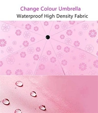 MAGIC UMBRELLA Fancy Magic Umbrella Changing Secret Blossoms Occur Stylish Windproof Double Layer with Water Magic Print  3 fold (1677)