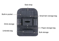 CAR SEAT BACK ORGANIZER,  Car Seat Back Organizer – Multi-Pocket Storage for Travel Essentials (1799)