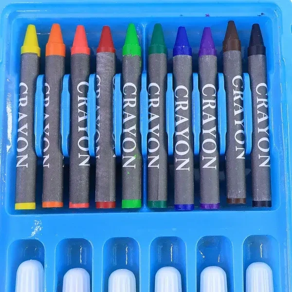 42PCS COLOR BOX, 42-Piece Complete Kids Art & Craft Stationery Set – Multi-Color Sketch Pens, Oil Pastels, Crayons, Watercolors, and Tools in Reusable Organizer Case(1844)