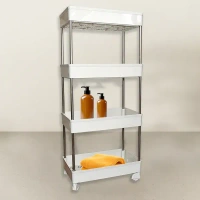 4LAYER KITCHEN RACK, 4 Layer Kitchen Rack For Holding And Placing Types Of Things  (2346)  - White