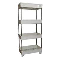 4LAYER KITCHEN RACK, 4 Layer Kitchen Rack For Holding And Placing Types Of Things  (2346)  - White