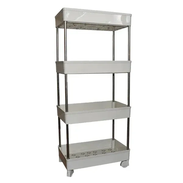 4LAYER KITCHEN RACK, 4 Layer Kitchen Rack For Holding And Placing Types Of Things  (2346)  - White