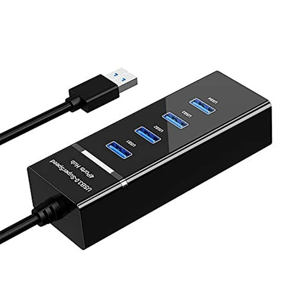 3.0 USB HUB, 4-Port USB Hub SuperSpeed 3.0 | High-Speed Slim Multiport Adapter with 1 Ft Cable & LED Indicator | Compatible with Pen Drive, Mouse, Keyboard, Mobile & Tablet(2482)