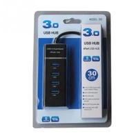 3.0 USB HUB, 4-Port USB Hub SuperSpeed 3.0 | High-Speed Slim Multiport Adapter with 1 Ft Cable & LED Indicator | Compatible with Pen Drive, Mouse, Keyboard, Mobile & Tablet(2482)