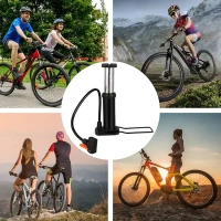 SMALL FOOT PUMP, Compact Mini Foot Air Pump – Portable Foot-Operated Tyre Inflator with Hose & Locking Valve for Bicycle, Bike, Car, Balls & Inflatables (1 Pc)(2687)