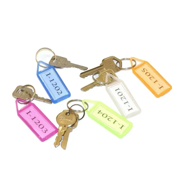 50PCS KEYCHAIN TAG, 50PCS Keychain Tags – Durable Label Tags with Writable Inserts(892)