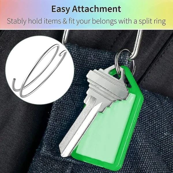 50PCS KEYCHAIN TAG, 50PCS Keychain Tags – Durable Label Tags with Writable Inserts(892)