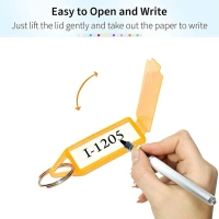 50PCS KEYCHAIN TAG, 50PCS Keychain Tags – Durable Label Tags with Writable Inserts(892)