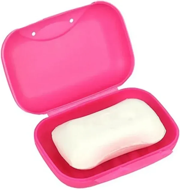 TRAVEL SOAP BOX PLASTIC SOAP BOX WITH COVER WATERPROOF LEAKPROOF SOAP DISH FOR BATHROOM & TRAVEL USE (1PC)