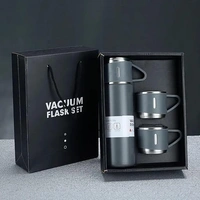 VACCUME FLASK GIFT SET Vacuum Flask Gift Set  Premium Insulated Stainless Steel Flask with Cups, Perfect for Gifts (1418)