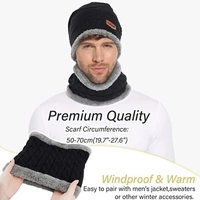 2IN1 WOOLEN CAP - 2 Set, 2-in-1 Woolen Cap Set – Warmth & Style in Every Wear (708) - Black Color