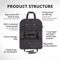 CAR SEAT BACK ORGANIZER,  Car Seat Back Organizer – Multi-Pocket Storage for Travel Essentials (1799)