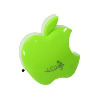 APPLE NIGHT LIGHT Night Light Comes With 3D Illusion Design Suitable For Drawing Room, Lobby, Energy-Saving, Light LED Decorative Night Light (1 Pc) (1607) - Bright Green
