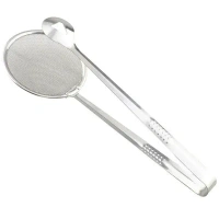 2IN1 FRY TOOL 2In1 Stainless Steel Filter Spoon with Clip Food Kitchen Oil-Frying Multi-Functional (1854)