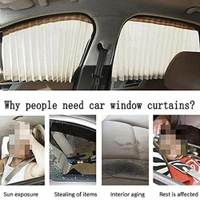 CAR CURTAIN 4PCS SET RANDOM COLOR, Car Curtain 4PCS Set – Sun Protection & Privacy (Random Color)(1803)