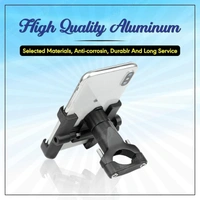 METAL BYKE HOLDER Metal Bike Handle Mount Holder | Mobile Phone Holder Navigation 360 Degree Rotation Handlebar Cradle for All Smartphones Bicycle, Motorcycle, Scooty (Black) (1065) - Black