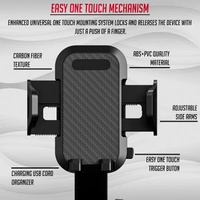 MOBILE PHONE HOLDER FOR CAR Quality Assured Lapster Universal car Phone Holder for Dashboard | car Mount | Long arm | 360 Degree Rotation - Black (762) - Black