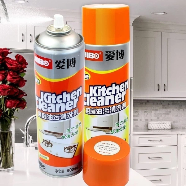 KITCHEN FOAM CLEANER kitchen Cleaner Spray Oil & Grease Stain Remover Stove & Chimney Cleaner Spray Non-Flammable Nontoxic Magic Degreaser Spray for Kitchen Gas Stove Cleaning Spray for Gril