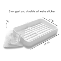 SOAP DISH HOLDER Bathroom & Kitchen Soap Holder: Self-Adhesive (Plastic Box) (1938)