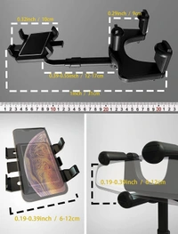 CAR 360 MIRROR PHONE HOLDER 100% Orginal Fit Universal Car Rear View Phone Holder Mount, 360Rotatable Retractable & Height Adjustable Rearview Mirror and GPS Phone Holder for Car, Compatible with All Mobile Phones (1744)