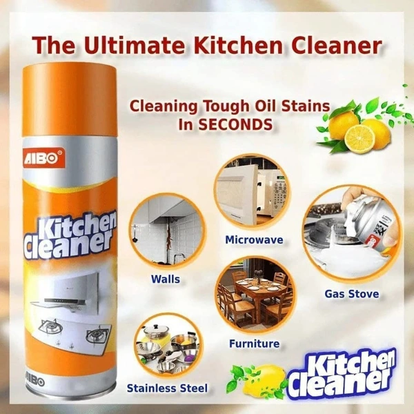 KITCHEN FOAM CLEANER kitchen Cleaner Spray Oil & Grease Stain Remover Stove & Chimney Cleaner Spray Non-Flammable Nontoxic Magic Degreaser Spray for Kitchen Gas Stove Cleaning Spray for Gril