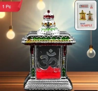 DASHBOARD SMALL TEMPLE Adhesive Small Om Temple, Car Dashboard Temple (1 Pc) (1594)